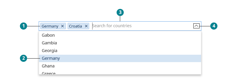 Key elements of the Form Multiselect