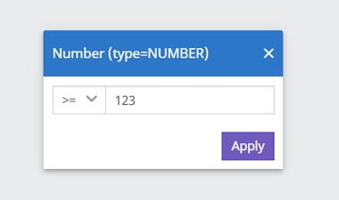 Predicate editor conditional number