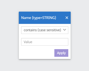 Predicate editor conditional string